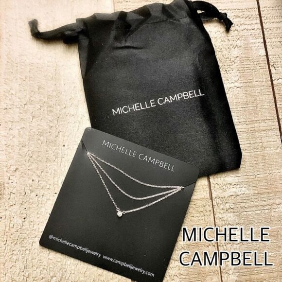 Michelle Campbell Diamond Bezel Necklace - Picture 1 of 6